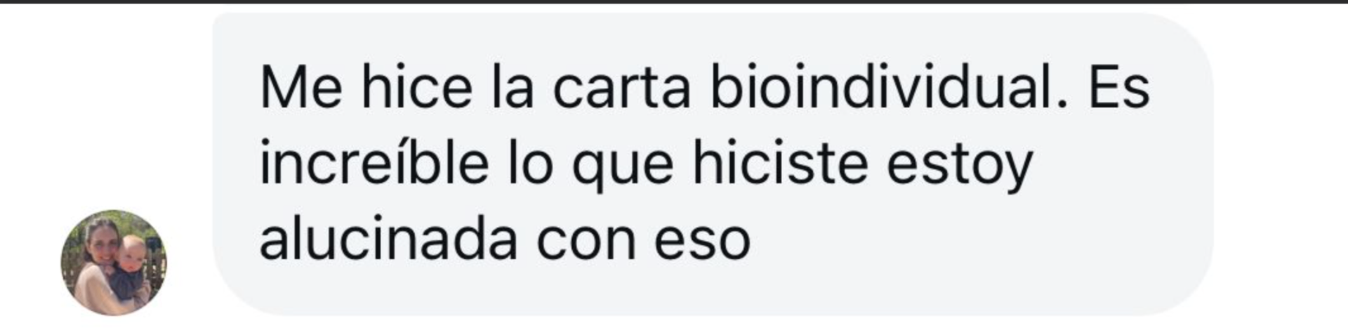 Mensaje sobre la Carta Bioindividual
